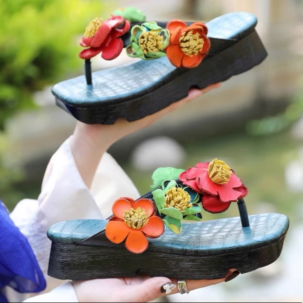 leather slippers